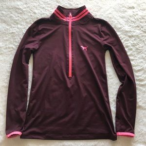 VS Pink half zip long sleeve